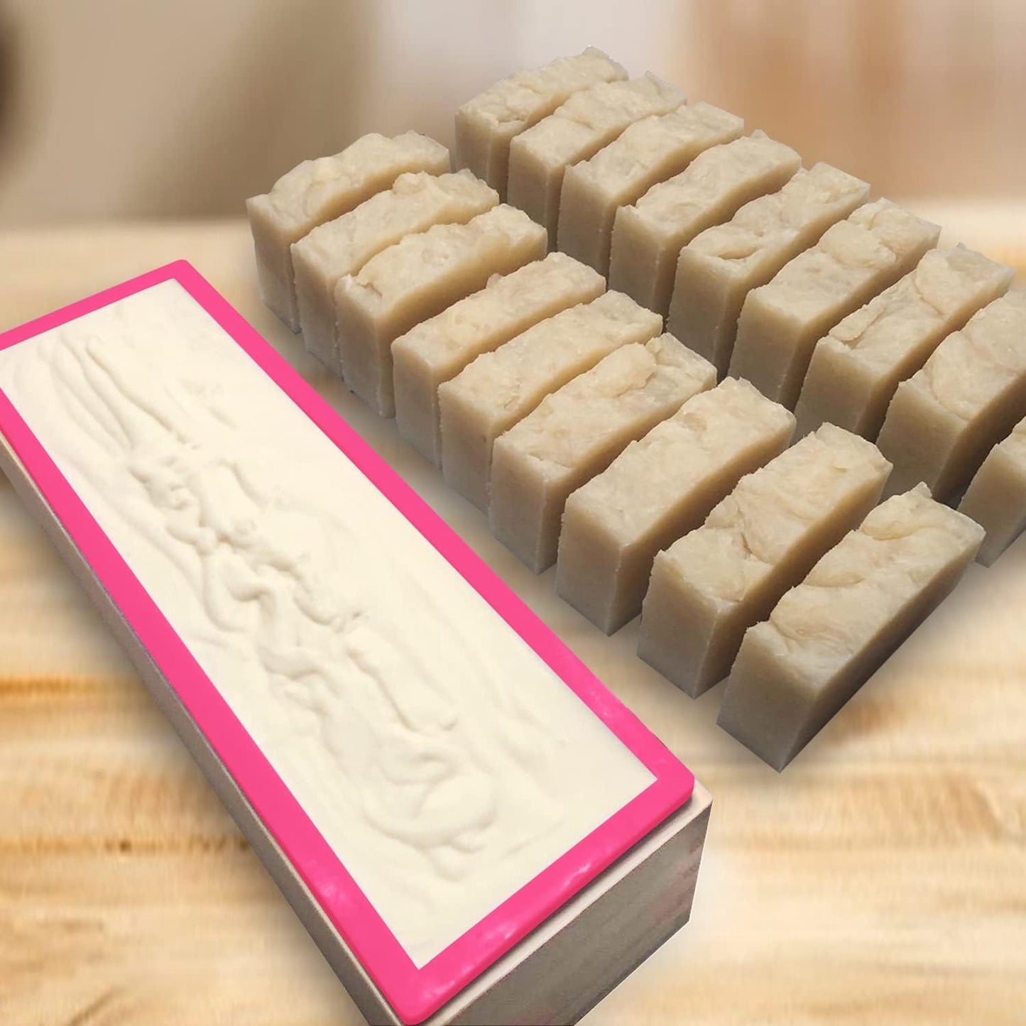 Soap Loaf Box, 42 oz Soap Box for Soap Making with Wooden Boxes, Set of 4, Soap Bar Box Can Be Used for Homemade Soap Produce, Soap Making, Ideal Size and Large Capacity, by GNIEMCKIN