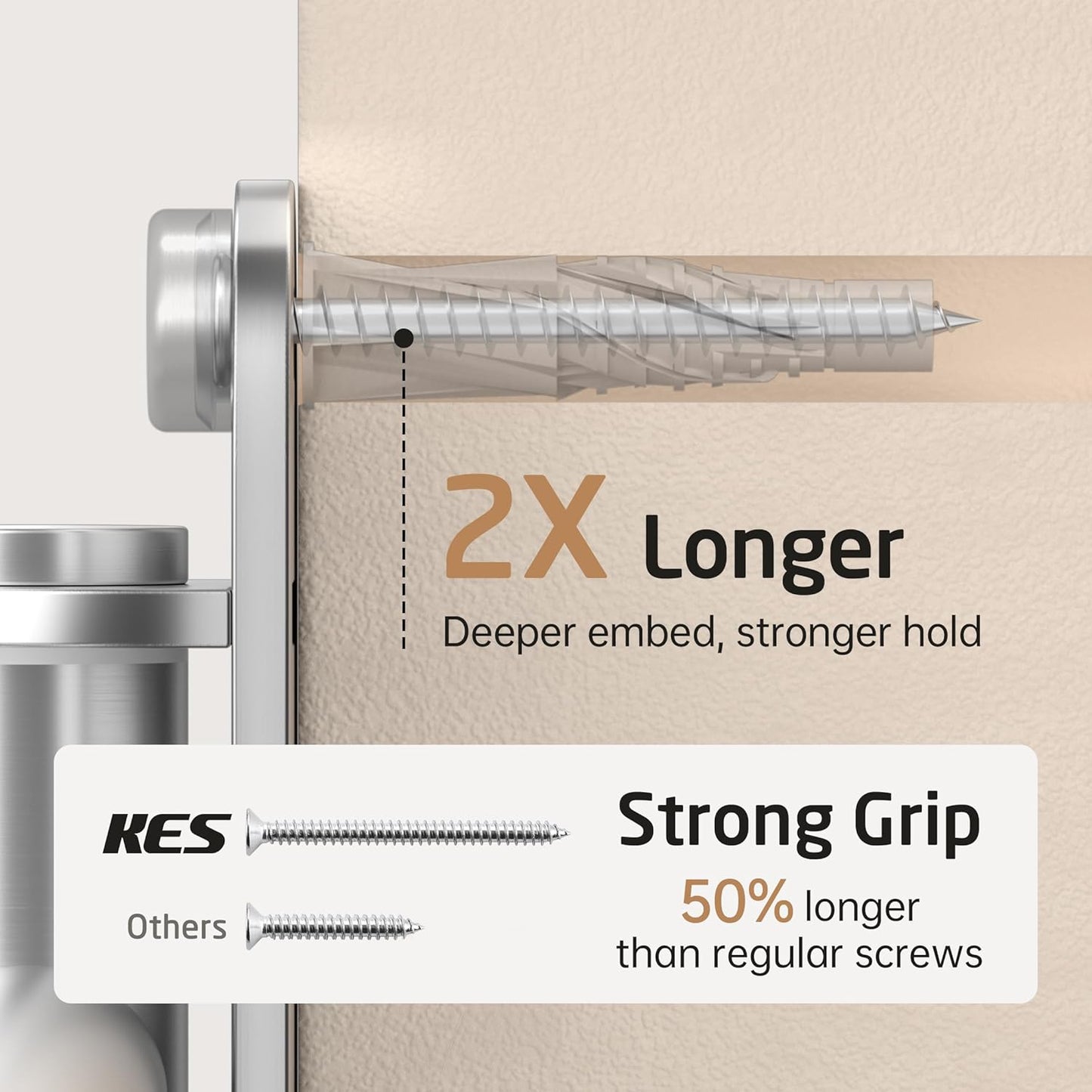 KES Extra Long Swivel Towel Bar 19.5" 4-Arm, Swing Out Towel Rack for Bathroom Wall, Hand Towel Holder for Multiple Towels, SUS304 Stainless Steel Brushed Finish, A2103S4L50-2