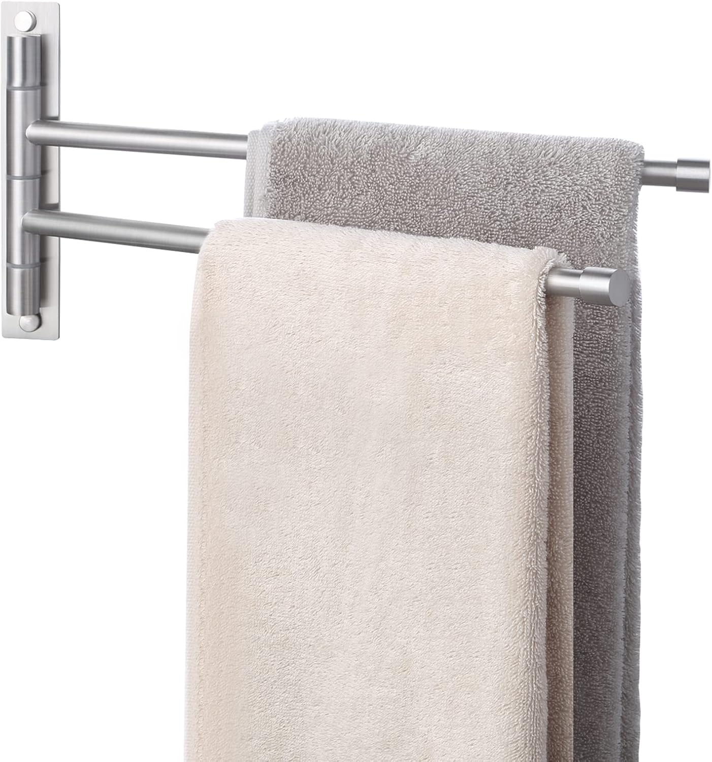 KES Extra Long Swivel Towel Bar 19.5" 4-Arm, Swing Out Towel Rack for Bathroom Wall, Hand Towel Holder for Multiple Towels, SUS304 Stainless Steel Brushed Finish, A2103S4L50-2