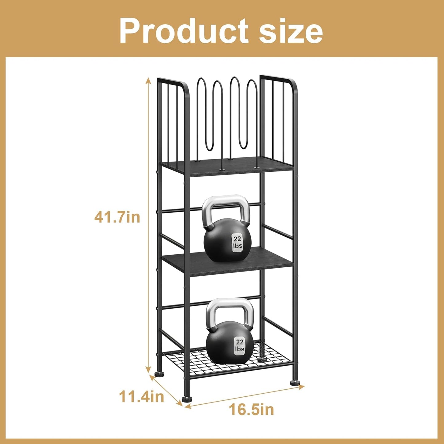 Towel Rack Free Standing 3-Tier M-Shaped Detachable Dividers, Durable Metal Holder, Pool Towel Rack, Space-Saving Towel Storage Organizer, Modern Bath Towel Shelf for Home, Poolside, Black