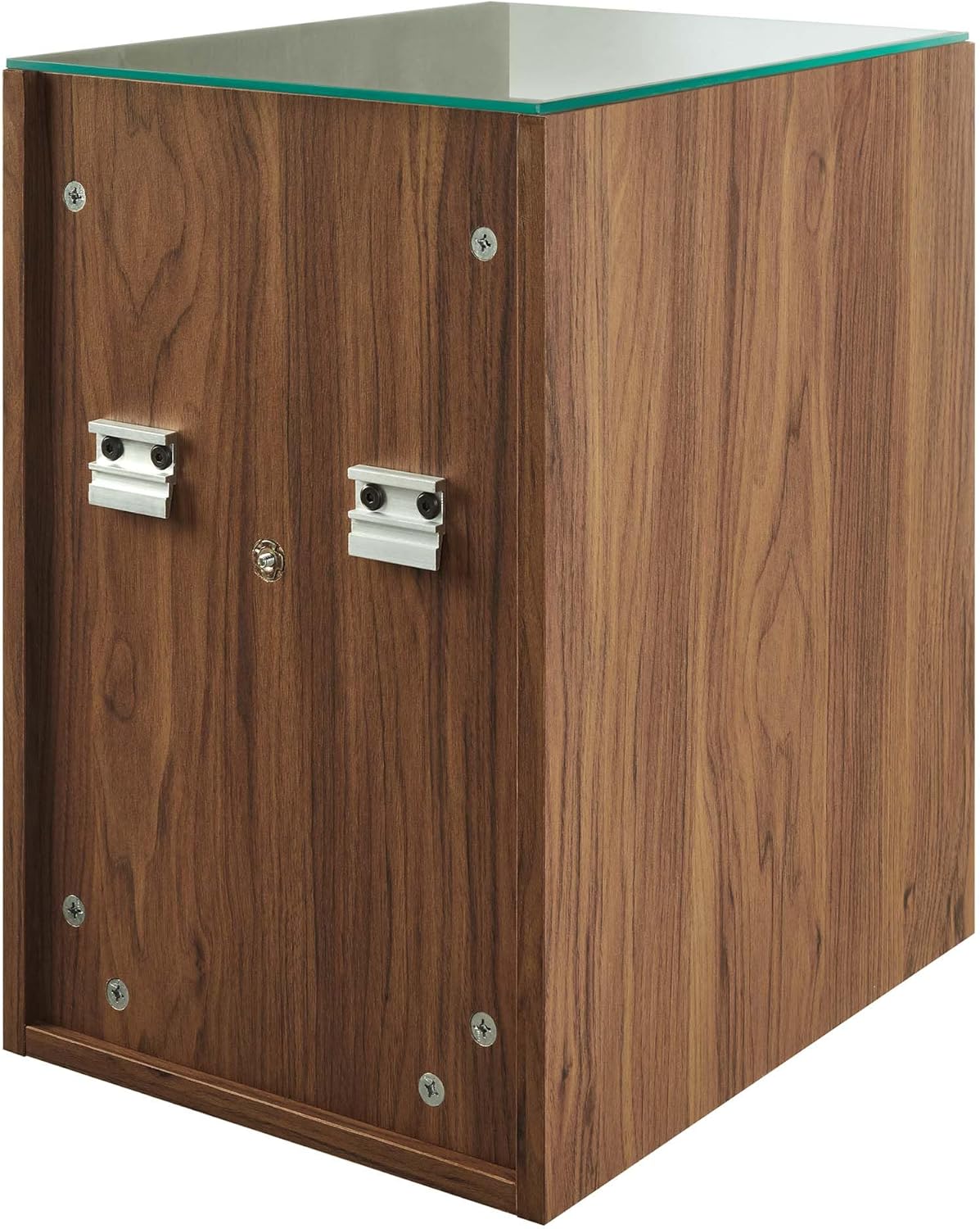 Modway Render 62 Inch Mid-Century Modern Floating Bathroom Vanity with Double Sink in Walnut White – Wall-Mount Vanity with Storage Cabinet and Dual Ceramic Sinks