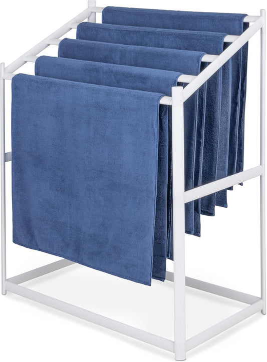 Coast Modern Pool Towel Rack – 5 Beach Towel PVC Drying Rack for Outdoor & Indoor Use
